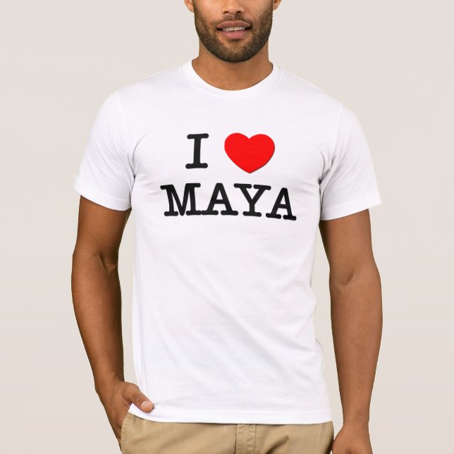T-shirt Eu amo o Maya (Frente)