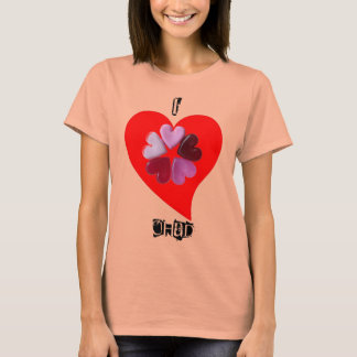 T-shirt Eu Amo O Meu Homem, Um Teto De Queimada Personaliz