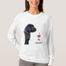 T-shirt Eu amo o meu Labrador