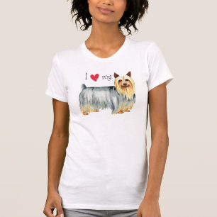 T-shirt Eu Amo o meu Terrier Silky