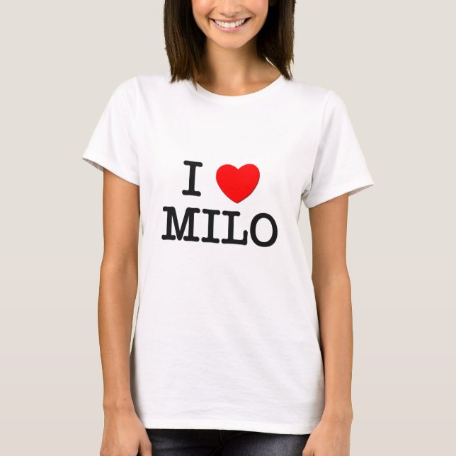 T-shirt Eu amo o Milo (Frente)