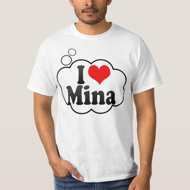 T-shirt Eu amo o Mina (Frente)