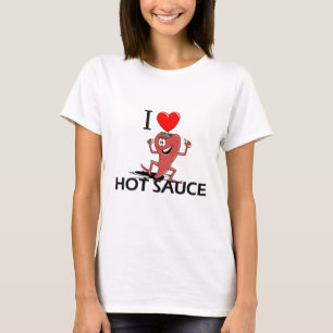T-shirt Eu amo o molho picante