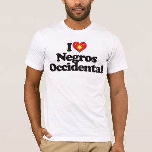 T-shirt Eu amo o Occidental de Negros