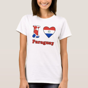 T-shirt Eu amo o Paraguai