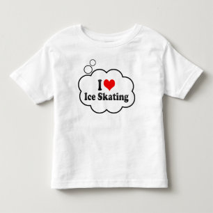 T-shirt Eu amo o patinagem no gelo