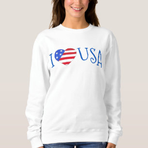T-shirt Eu amo o Patriótico dos EUA, 4 de julho, American