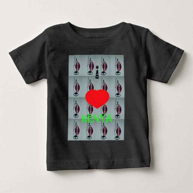 T-shirt Eu amo o Quênia (Frente)