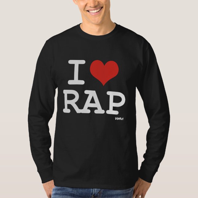 T-shirt Eu amo o rap (Frente)