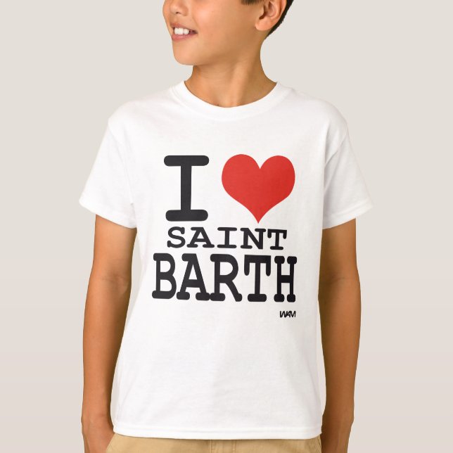 T-shirt Eu amo o santo Barth - St Barthelemy (Frente)