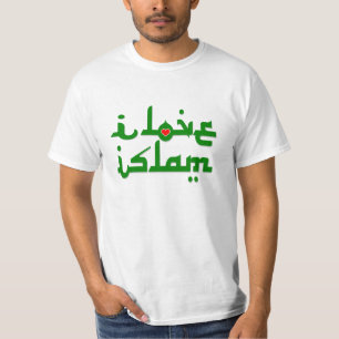 T-shirt eu amo o slogan do Islão