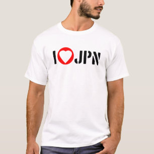 T-shirt Eu amo o T de JAPÃO