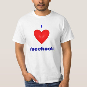 T-shirt Eu amo o T do facebook