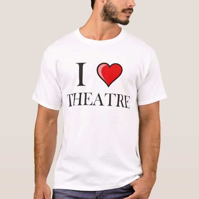 T-shirt Eu amo o teatro (Frente)
