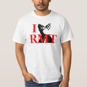 T-shirt Eu amo o terapeuta registrado da massagem