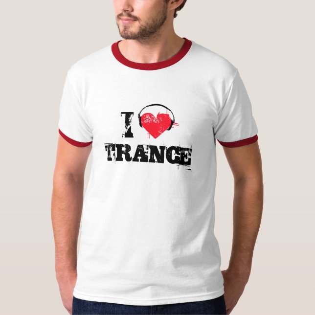 T-shirt Eu amo o trance (Frente)