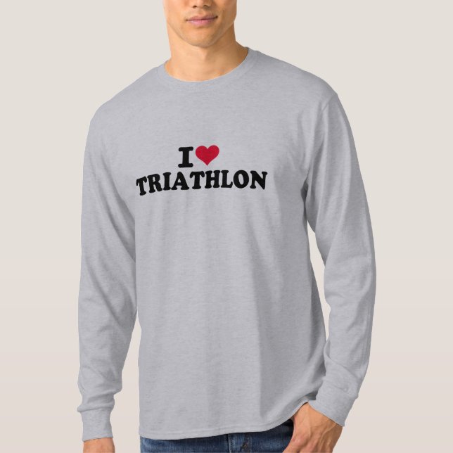 T-shirt Eu amo o Triathlon (Frente)