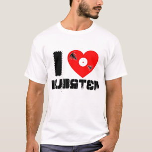 T-shirt eu amo o vinil do dubstep