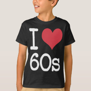 T-shirt Eu amo o vintage 60s & o design retro!