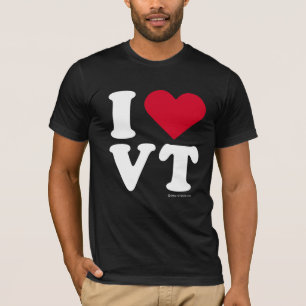 T-SHIRT "EU AMO O VT" "QUE EU AMO VERMONT "