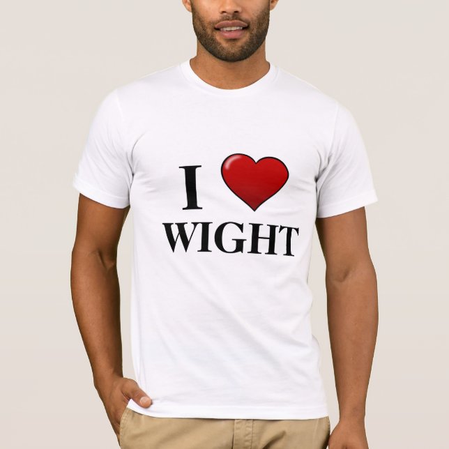 T-shirt Eu amo o Wight (Frente)