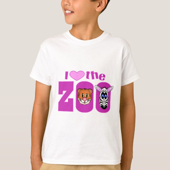 T-shirt Eu Amo o Zoológico (Frente)