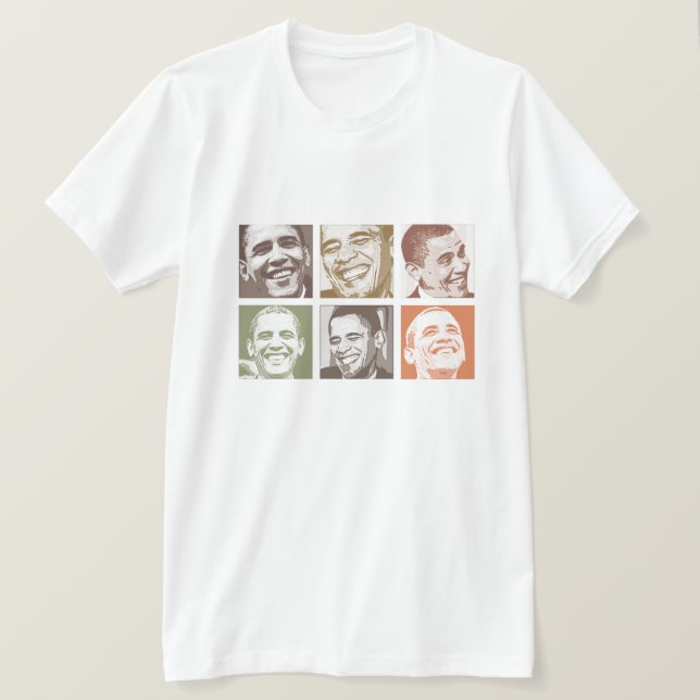 T-shirt Eu amo Obama (Frente do Design)