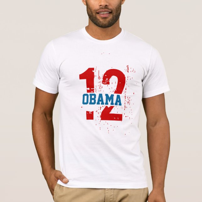 T-shirt Eu amo Obama 2012 (Frente)