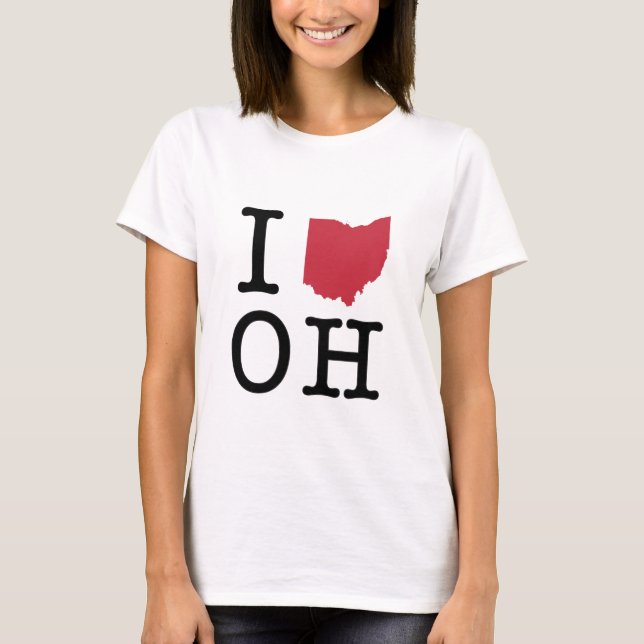 T-shirt Eu amo Ohio (Frente)
