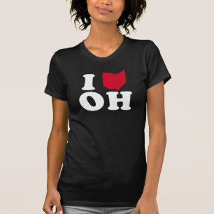 T-shirt EU AMO OHIO - CLÁSSICO - o design do mapa - .png