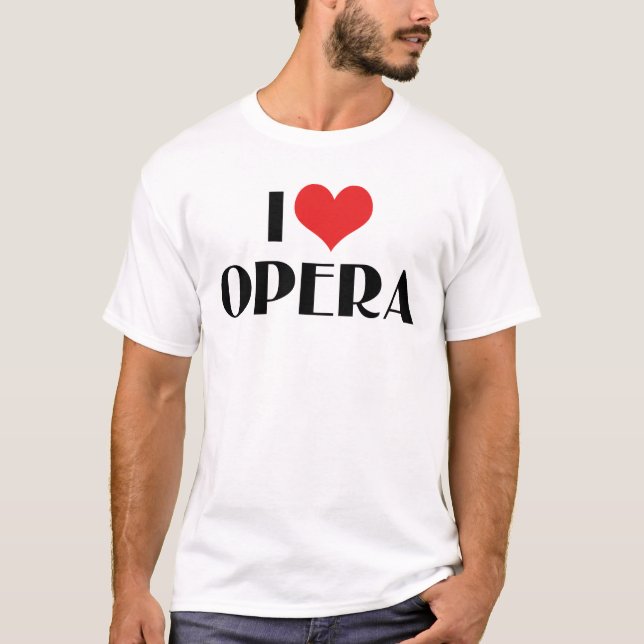 T-shirt Eu Amo Ópera (Frente)