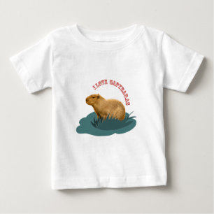 T-shirt Eu amo os capybaras infantis