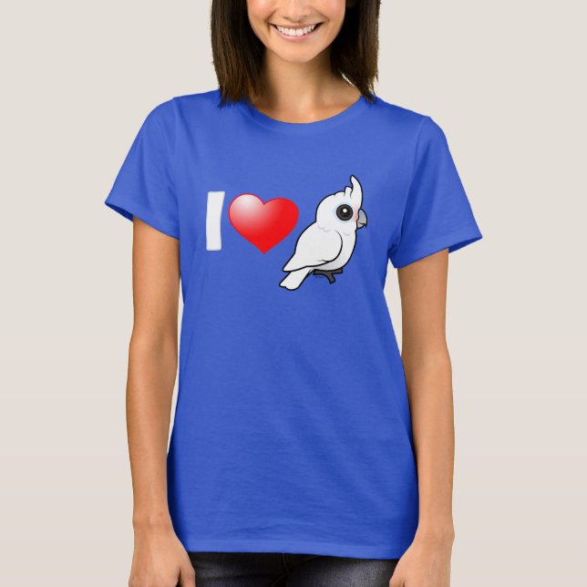 T-shirt Eu amo os Cockatoos de Goffin (Frente)