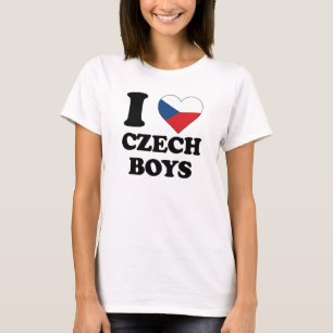 T-shirt Eu amo os rapazes checos