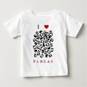 T-shirt Eu amo pandas