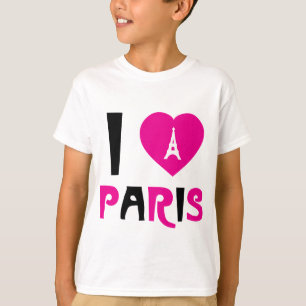 T-shirt Eu amo Paris