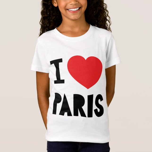 T-shirt Eu amo Paris (Frente)