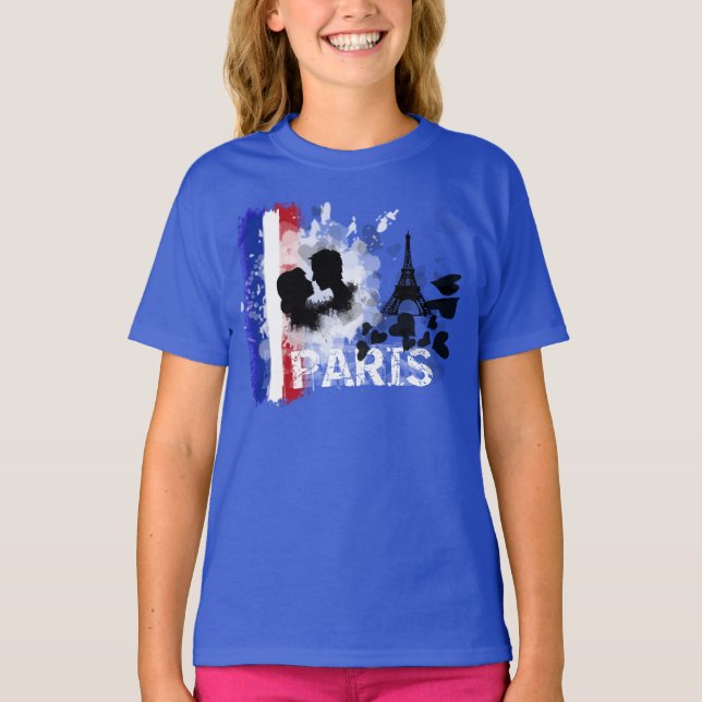 T-shirt Eu amo Paris (Frente)