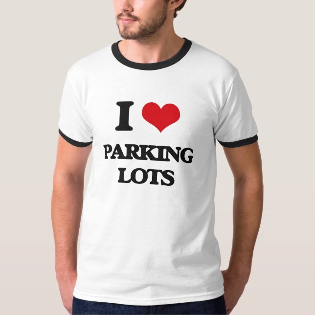 T-shirt Eu amo parques de estacionamento (Frente)