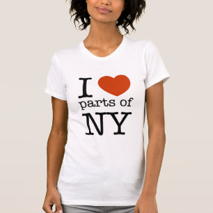 T-shirt Eu amo partes de NY