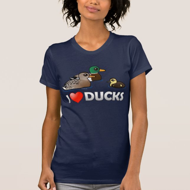 T-shirt Eu amo patos (Frente)