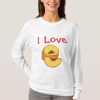 T-shirt Eu amo pêssegos