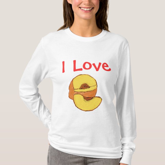 T-shirt Eu amo pêssegos (Frente)