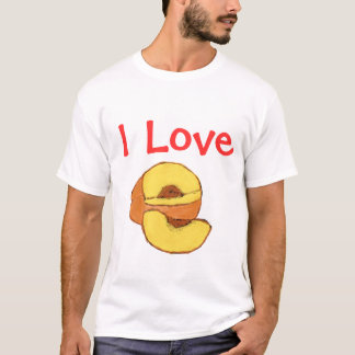 T-shirt Eu amo pêssegos