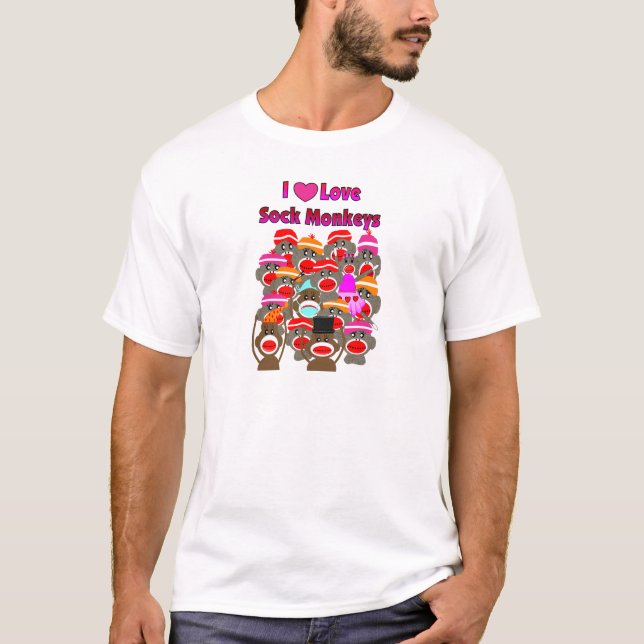 T-shirt "EU AMO presentes dos MACACOS da PEÚGA   " (Frente)