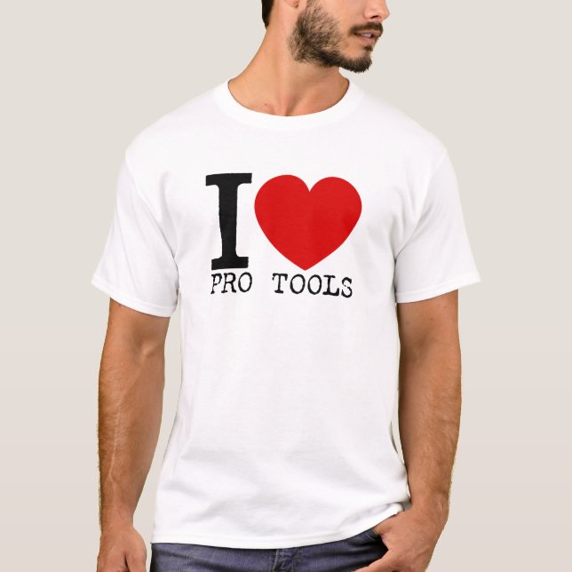 T-shirt Eu amo pro ferramentas (o preto) (Frente)