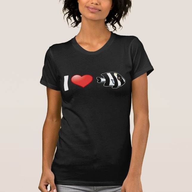 T-shirt Eu Amo Quatro Strike Damselfish (Frente)