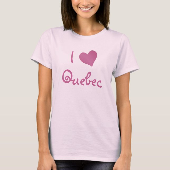 T-shirt Eu Amo Quebec (Frente)