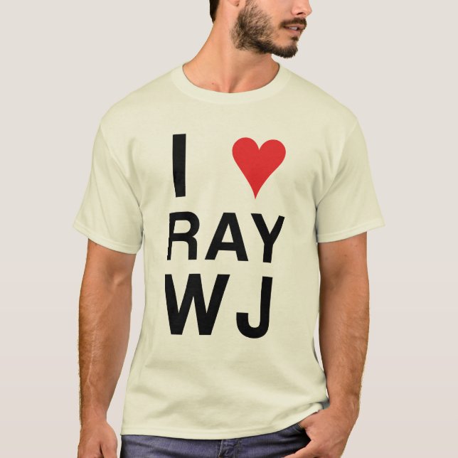 T-shirt Eu amo RayWJ (Frente)