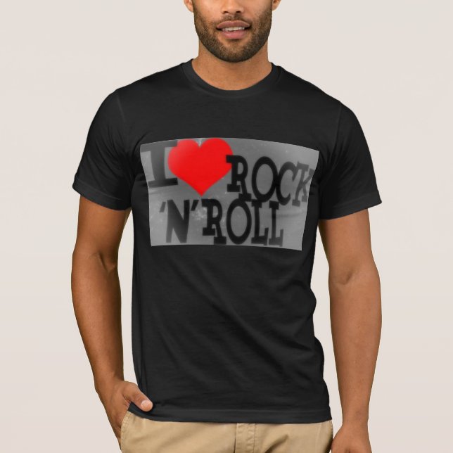 T-shirt Eu amo rock and roll (Frente)